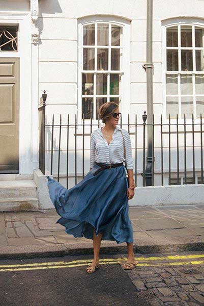Beat The Heat With These Knee-Length Summer Skirts