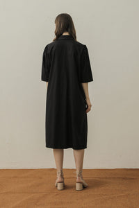 Tail Coat Dress - Black