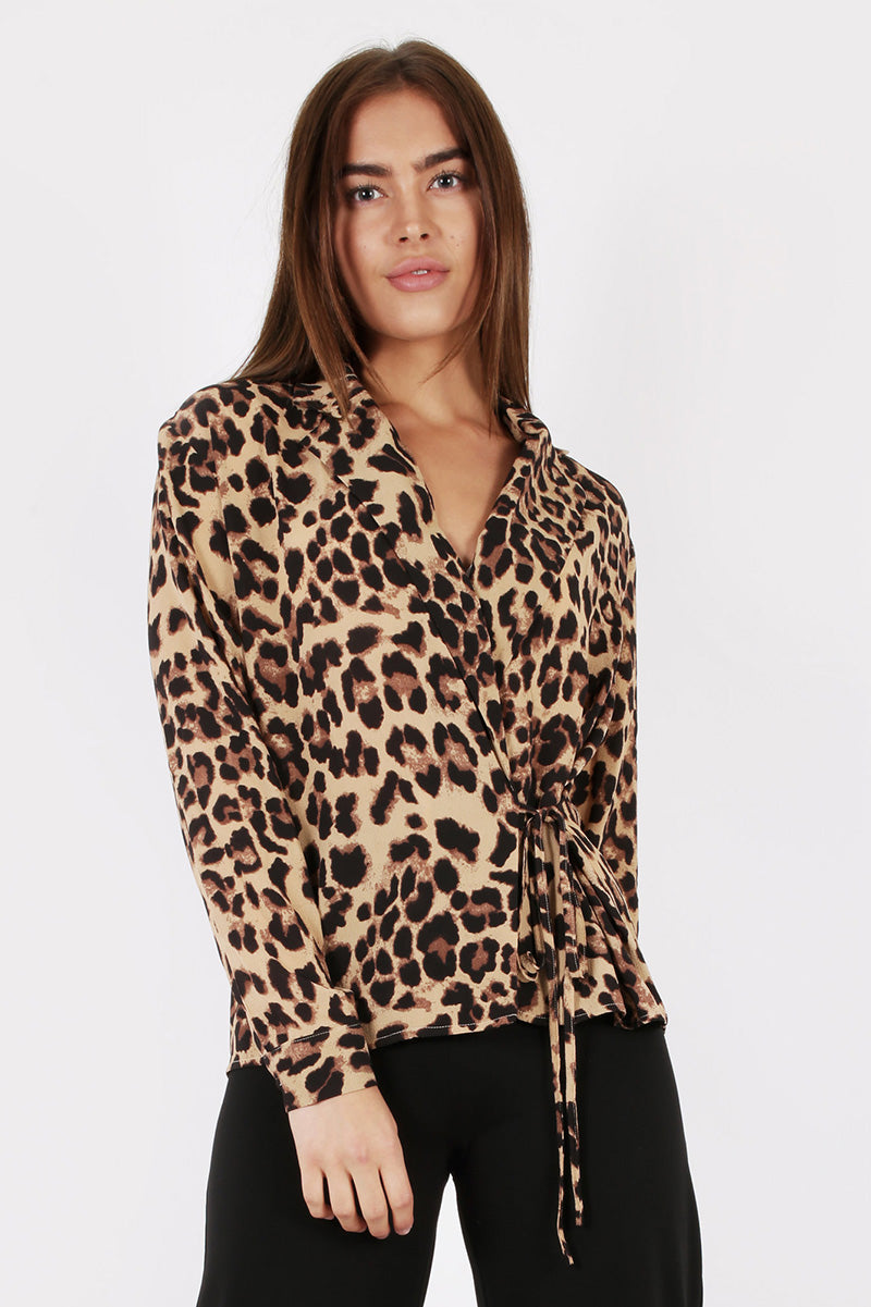 forever 21 leopard blouse