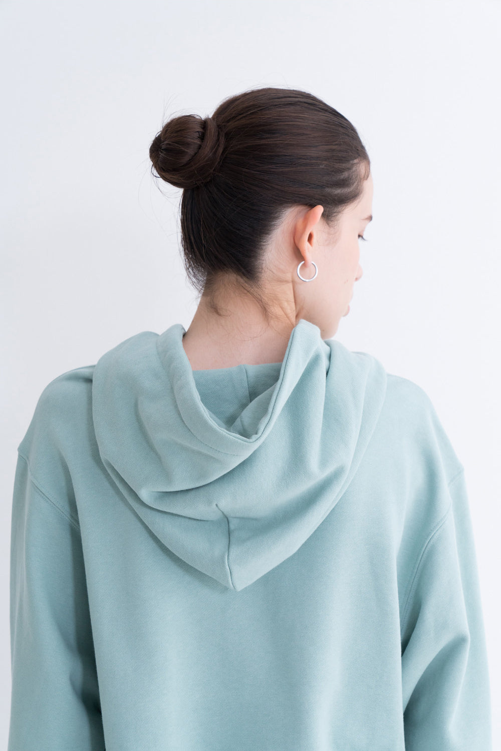 NOTA Signal String Hood Mint Modest Women Oversized Sweater With Front Pockets and Adjustable Drawstring Hoodie 100% Cotton